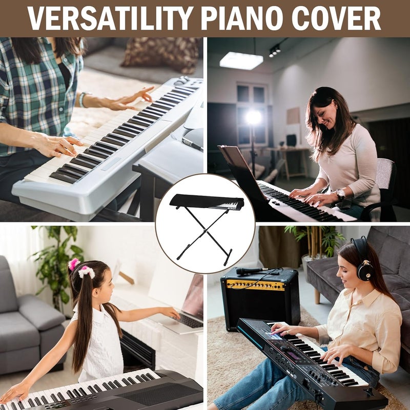 GOGHOST Piano Keyboard Dust Cover 61 Keys, Digital Electronic Piano Keyboard Covers, Thickening Full Covering Soft and Premium Surface, Essential Accessories to Protect Your Music Piano - Image 5